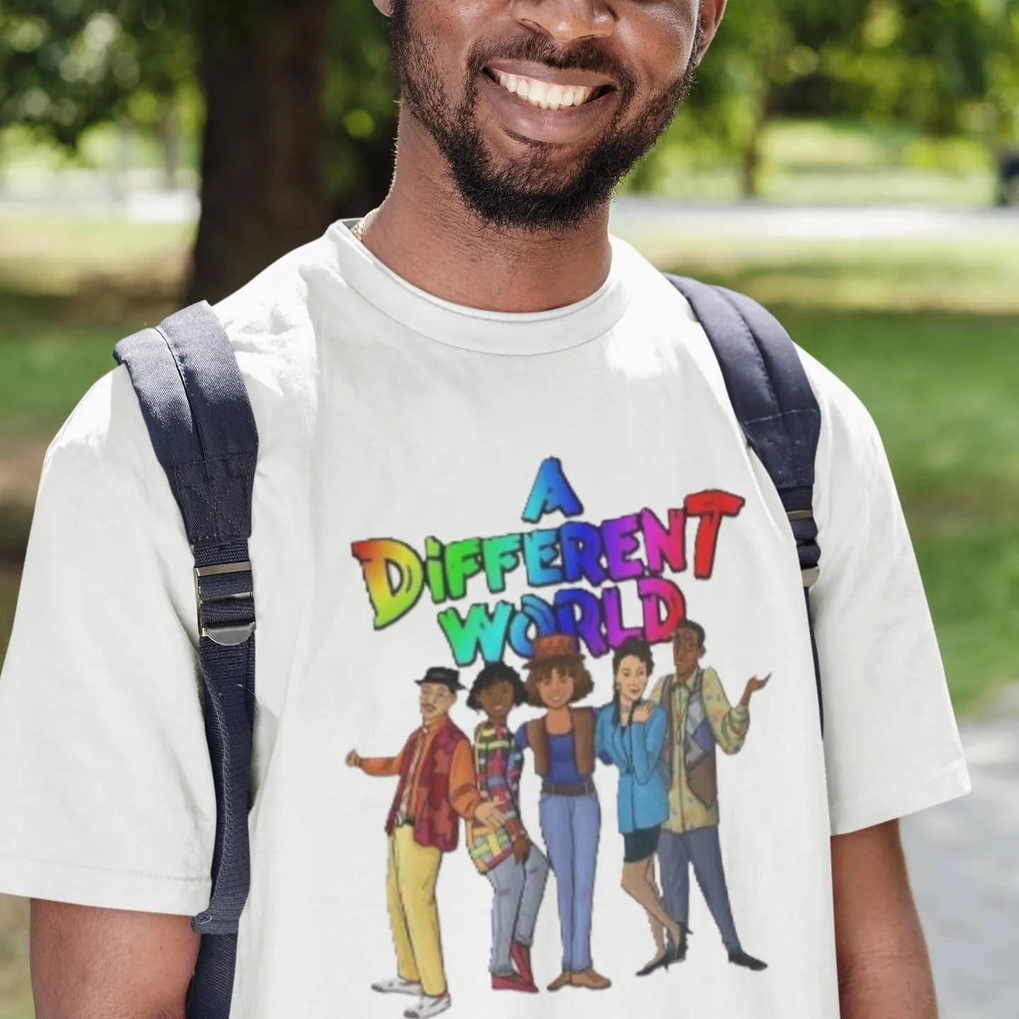 TOP KOALA TEE A Different World T-Shirt -80's TV Sitcom – Premium Cotton Unisex Crew Neck Tee, Soft & Durable Black & White