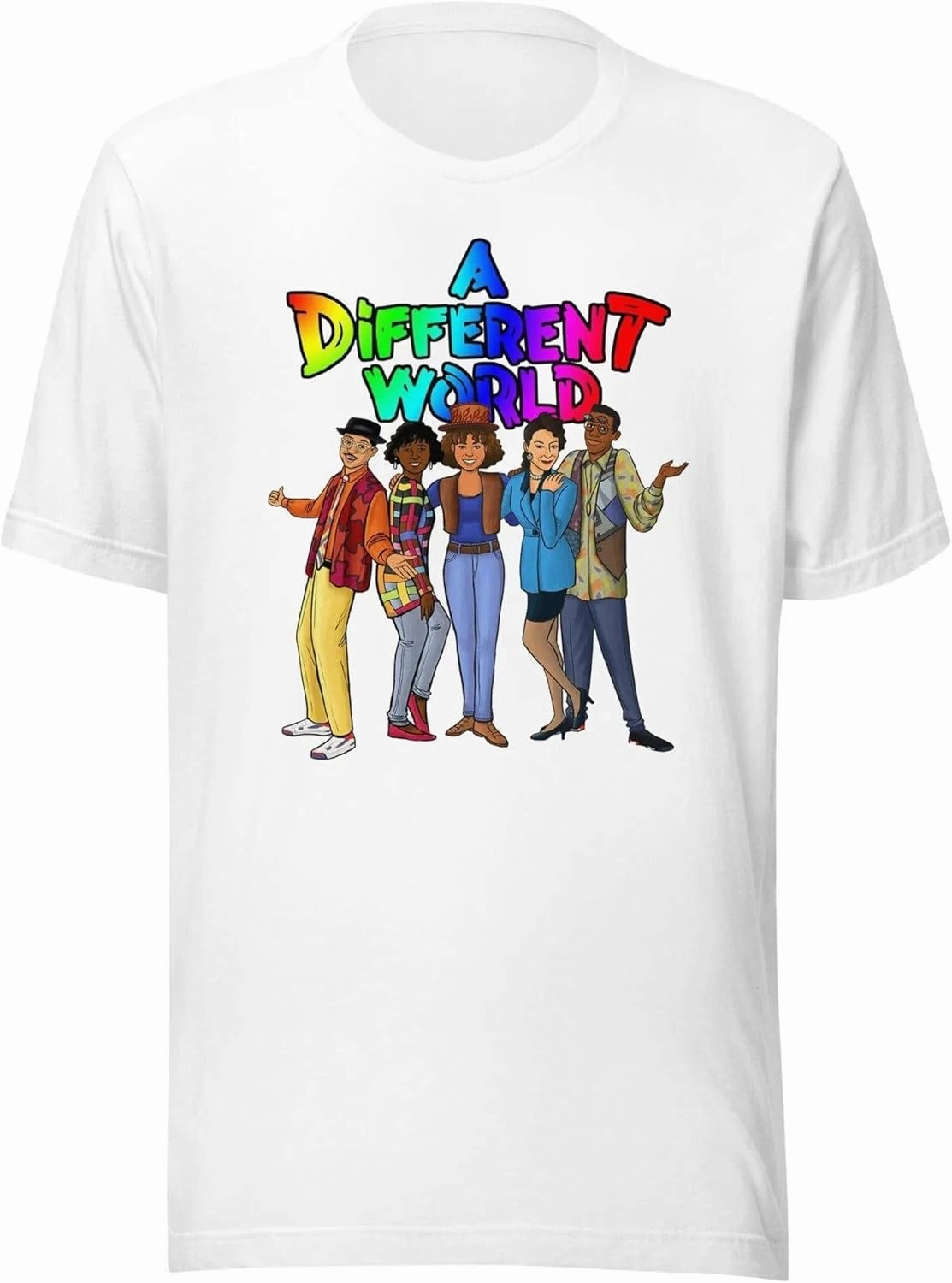 TOP KOALA TEE A Different World T-Shirt -80's TV Sitcom – Premium Cotton Unisex Crew Neck Tee, Soft & Durable Black & White