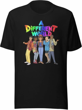 TOP KOALA TEE A Different World T-Shirt -80's TV Sitcom – Premium Cotton Unisex Crew Neck Tee, Soft & Durable Black & White