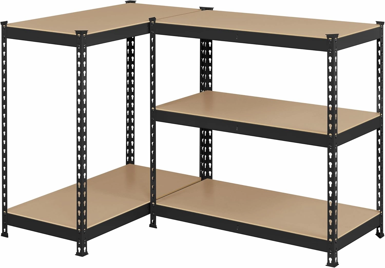 Topeakmart 5-Tier Utility Shelves, Metal Storage Shelves Garage Shelving Unit Adjustable Garage Storage Shelves Storage Racks Heavy Duty Shed Shelving- Black, 35.5 x 17.5 x 72 Inch