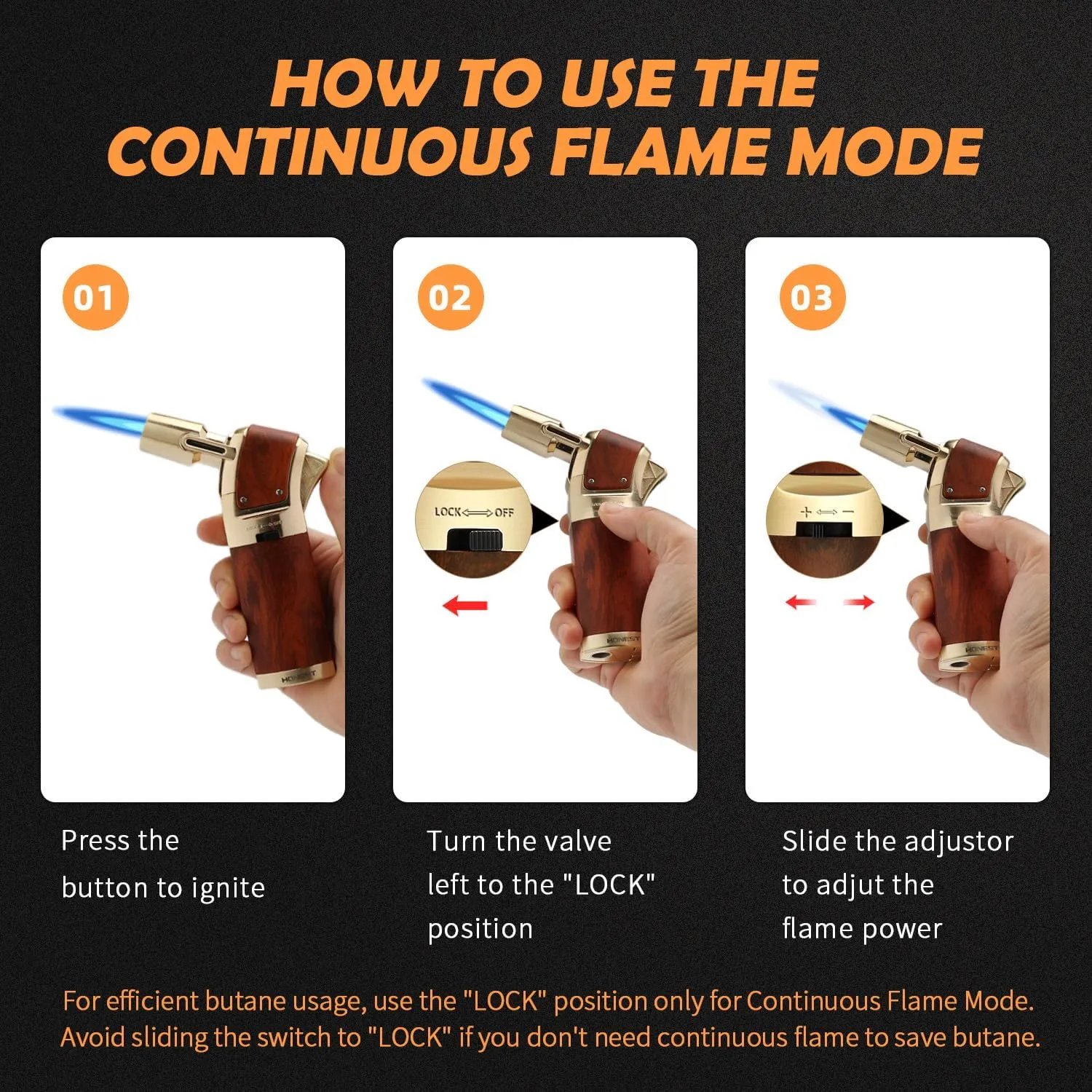 Torch Lighter,Cigar Lighter with Cigar Punch Set,Lighters for Smoking,Cooking Torch with Safe Lock,Refillable Kitchen Torch Lighter for Cooking,BBQ,Crème Brulee,Baking,Welding,Resin