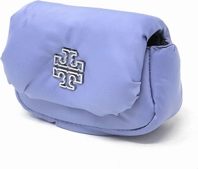 Tory Burch Women's Britten Nylon Puffy Card Case (Pale Iris)