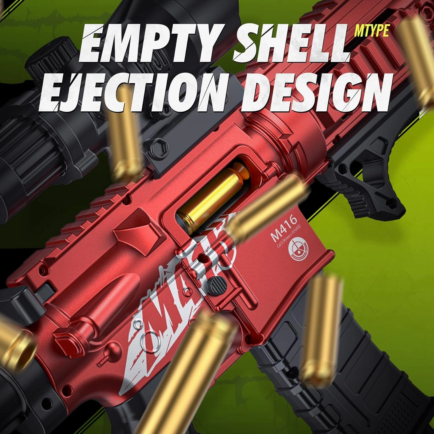 Toy Gun with Soft Bullets Shell Ejecting, Manual Foam Blasters Guns with 60 Bullets, Toy Gun Birthday Gift, RED