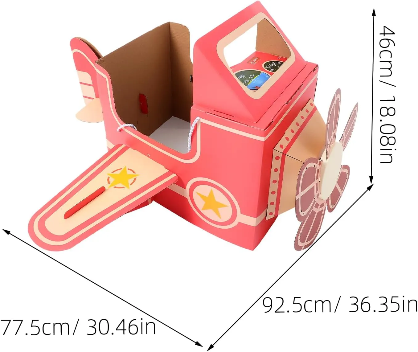 TOYANDONA Childrens Wearable Cardboard Airplane Toys Toddler Airplane Costume Cardboard Making Toy