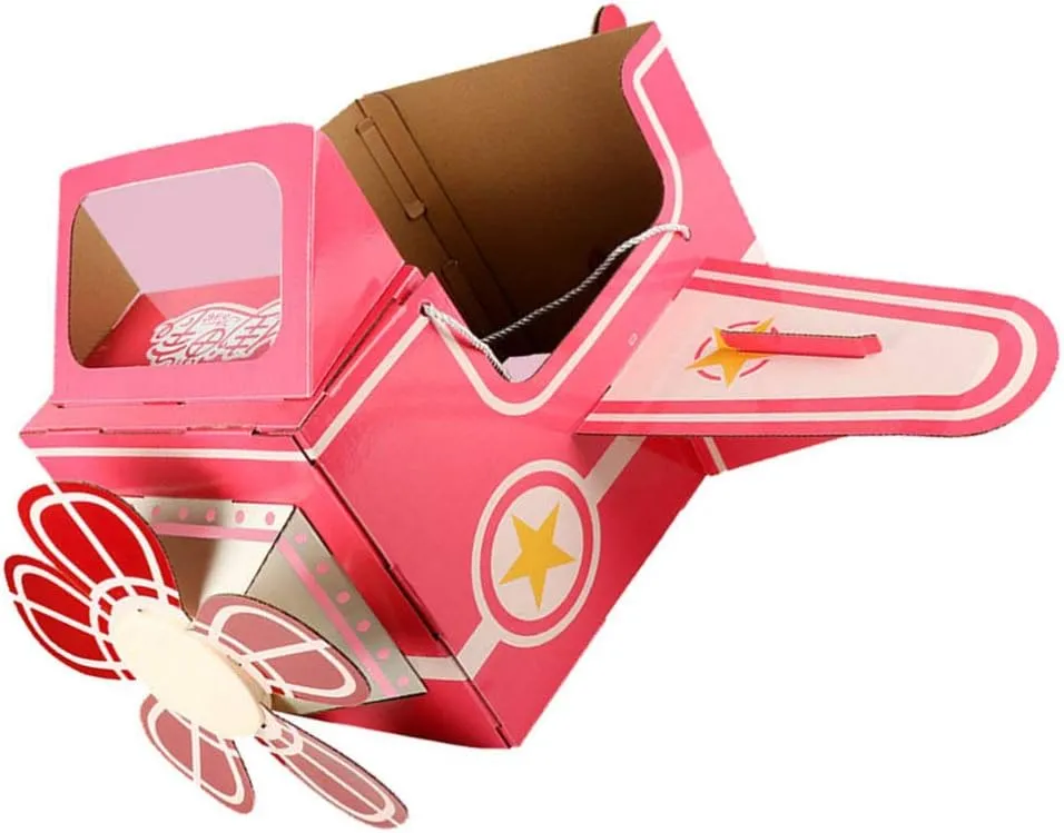 TOYANDONA Childrens Wearable Cardboard Airplane Toys Toddler Airplane Costume Cardboard Making Toy