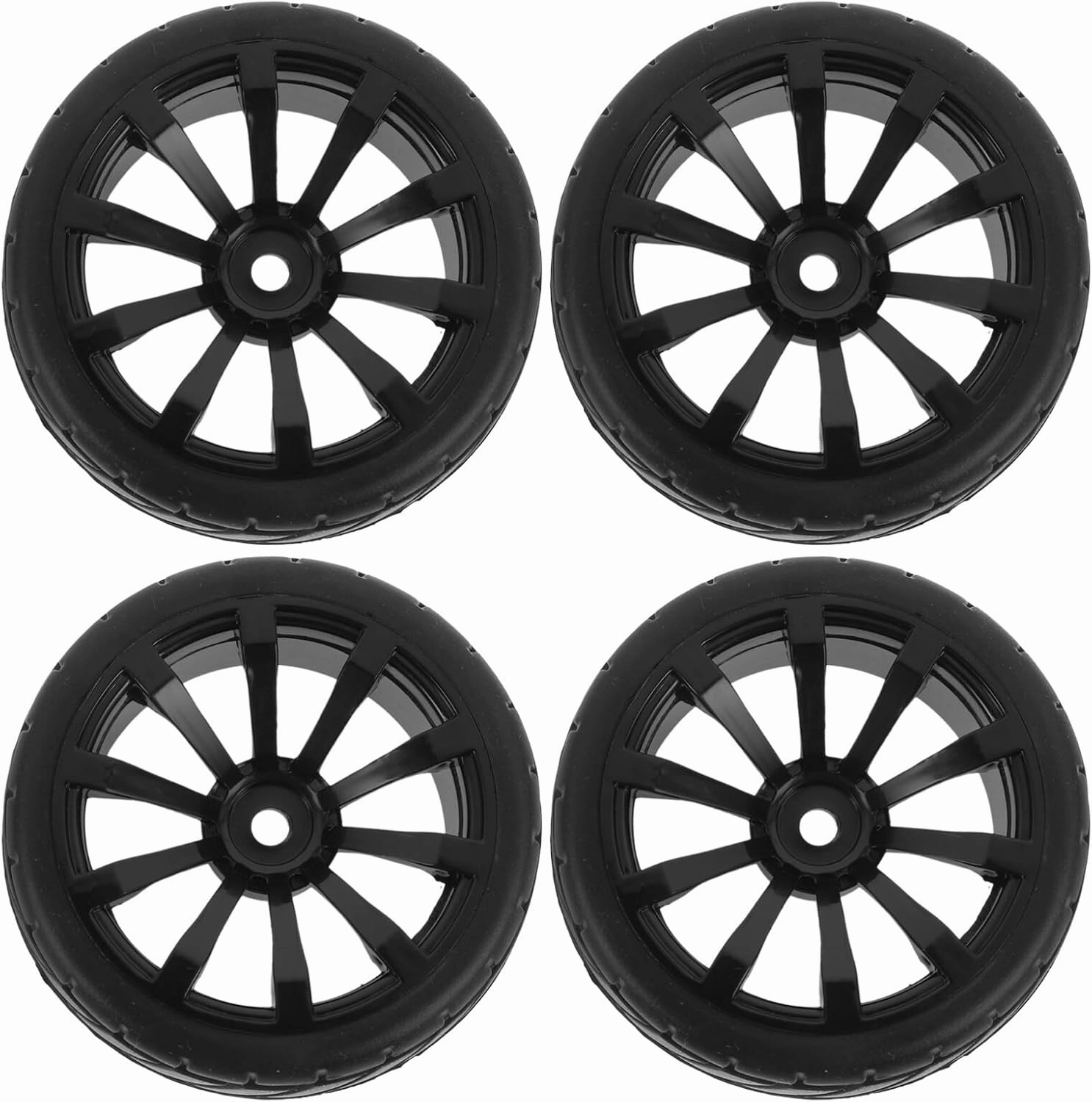 TOYANDONA 4pcs Toy Car Wheels Toy Tires for Scale Remote Easy to Disassemble Material for Boys and Girls Accessory for Creative Play