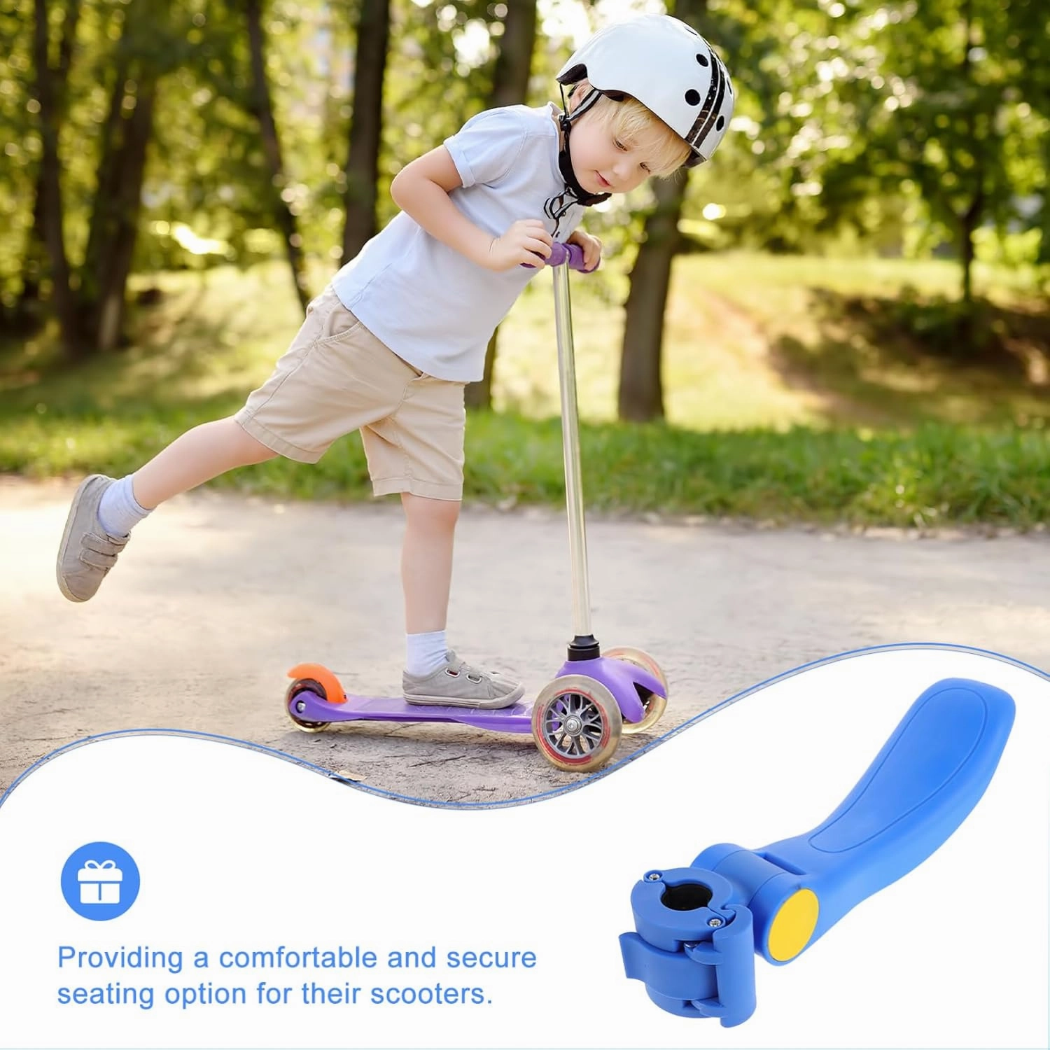 Toyvian Adjustable Scooter Seat Attachment Scooter Saddle Replacement Foldable Scooter Seat for Kids Scooter Accessories