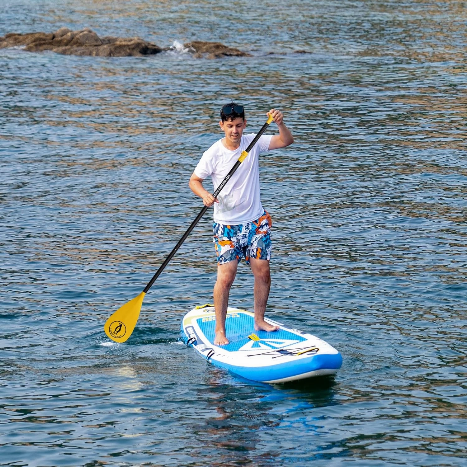 Tuxedo Sailor SUP Paddle - 3 Piece Adjustable Stand Up Paddle Board Paddle - Lightweight & Floating Paddle Board Oar - Durable and Packable, Reinforced Nylon Blades - Efficient Stroke