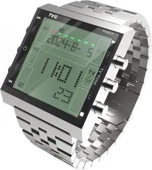 TVG Men's Digital Watch,Military Sports Waterproof LED Watch with Remote Alarm,Stopwatch and Digital TV,Fashion Casual Wrist Tactical Army Watch for Men