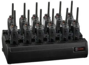 Twelve Bay Rapid Desk Charger for Kenwood TK-5220 Rechargeable Two Way Radio (Built-in Power Supply)