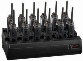 Twelve Bay Rapid Desk Charger for Hytera (HYT) PD706U-2 Rechargeable Two Way Radio (Built-in Power Supply)