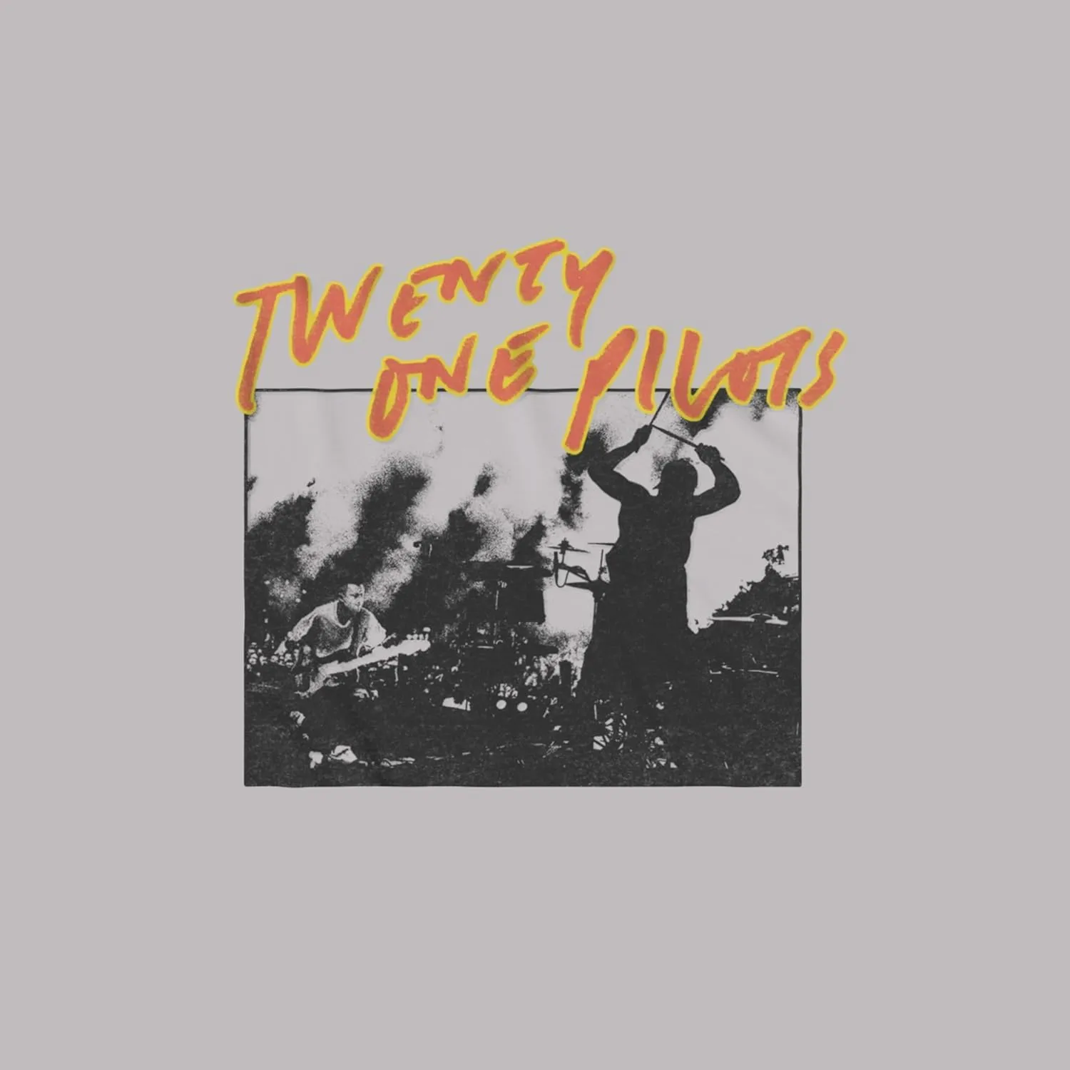 Twenty One Pilots T Shirt Concert Grey Short Sleeve Tshirt Indie Pop Rock Music Vintage Style Graphic Tee