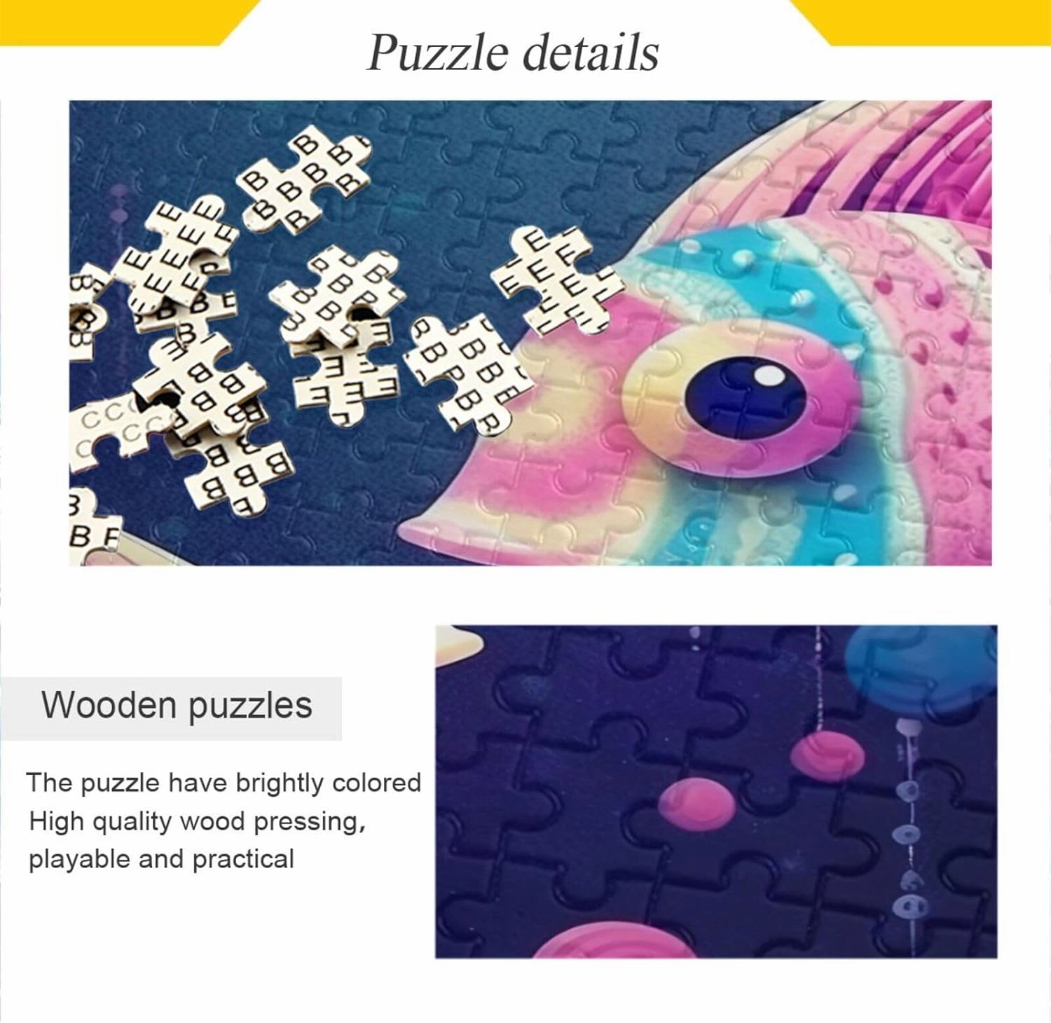 Two Colorful Fish Jigsaw Puzzle for Adults Teenagers, 1000PCS Entertainment Puzzles Large Challenging Game Gift