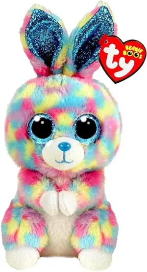 Ty Beanie Boo's Hops The Rabbit Soft Toy 15 cm-TY36568, TY36568, Multicoloured, Small