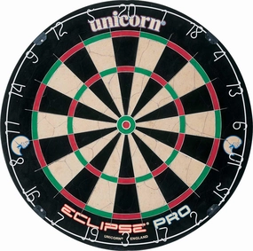 Unicorn Eclipse Pro Championship Edition Bristle Dartboard - PDC Endorsed, Ultra-Slim 30% Thinner Wire - Staple-Free Bullseye - Premium Self-Healing Sisal - High-Visibility Rotatable Number Ring