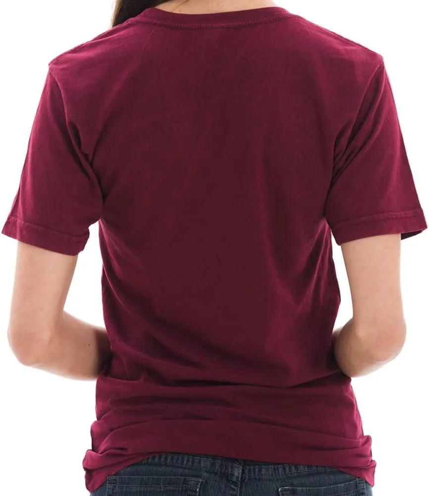 Unisex Ring Spun Cotton Vintage Short Sleeve Crewneck Tee Shirt