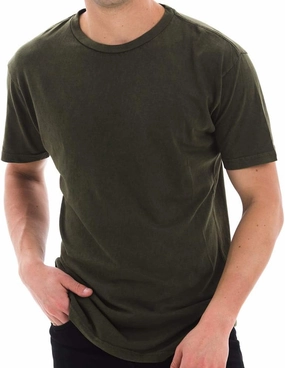 Unisex Ring Spun Cotton Vintage Short Sleeve Crewneck Tee Shirt