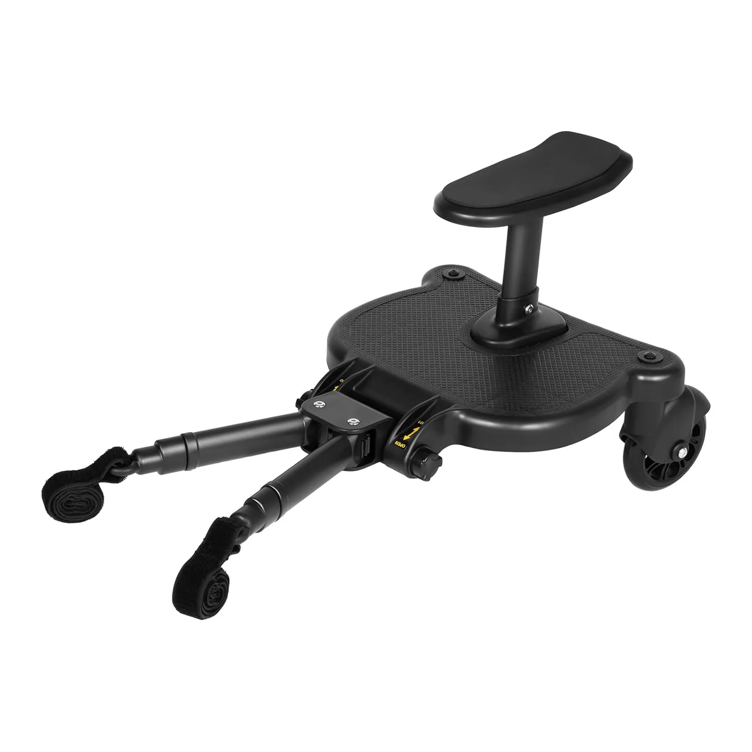 Universal Stroller Board,Universal Pram Pedal Adapter with Detachable Seat 2 in 1 Sit and Stand Stroller Standing Board Holds Children Up to 55lb Comfort Wheeled Board Stroller Ride Board with Wheels