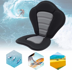 Universal Deluxe Padded Kayak Seat,Adjustable Canoe Seat with Storage Bag for Kayaking,Canoeing,Drifting,Rafting, Fishing