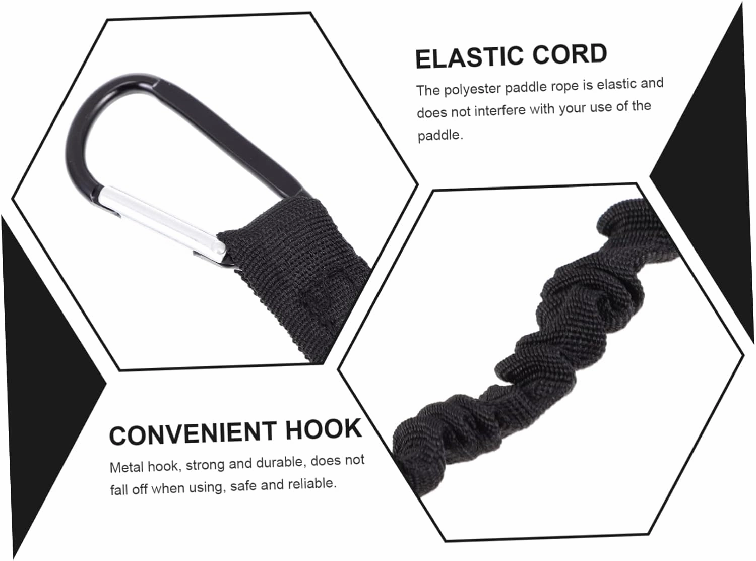 UPKOCH Kayak Paddle Leash Elastic Paddle Rope for Lost Security Durable Mountaineering Buckle Essential Kayak