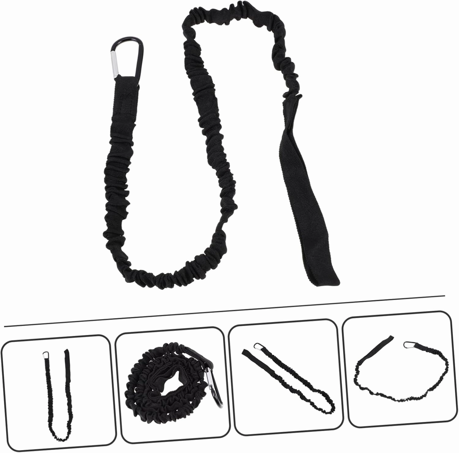 UPKOCH Kayak Paddle Leash Elastic Paddle Rope for Lost Security Durable Mountaineering Buckle Essential Kayak
