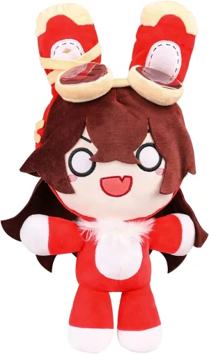 UTIEHD Genshin Impact Plush Baron Bunny 16IN, Plushie Stuffed Toy Doll, Rabbit Amber Cosplay Costume Plushy Props for Fans (Red)