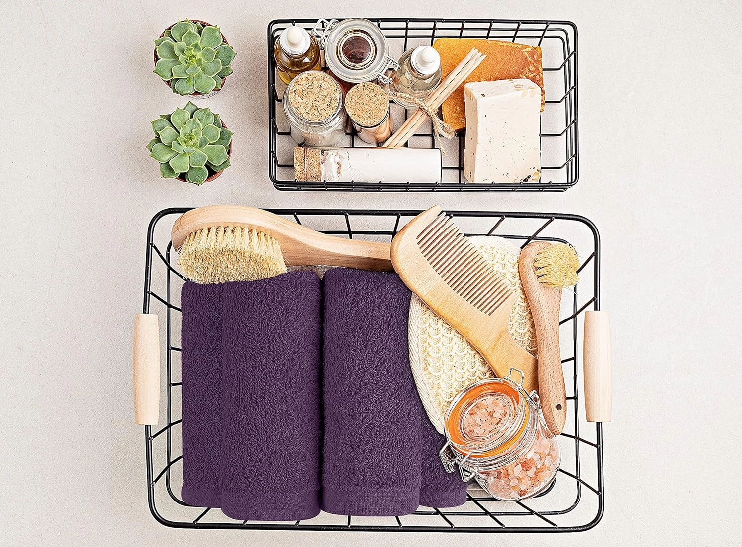Utopia Towels 12 Pack Cotton Washcloths Set, 100% Ring Spun Cotton, Premium Flannel Face Cloths, Highly Absorbent and Soft Feel Fingertip Towels, Beige, Plum, Sage Green, Navy