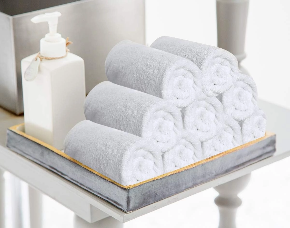 Utopia Towels 12 Pack Cotton Washcloths Set - 100% Ring Spun Cotton, Premium Quality Flannel Face Cloths, Highly Absorbent and Soft Feel Fingertip Towels (White)