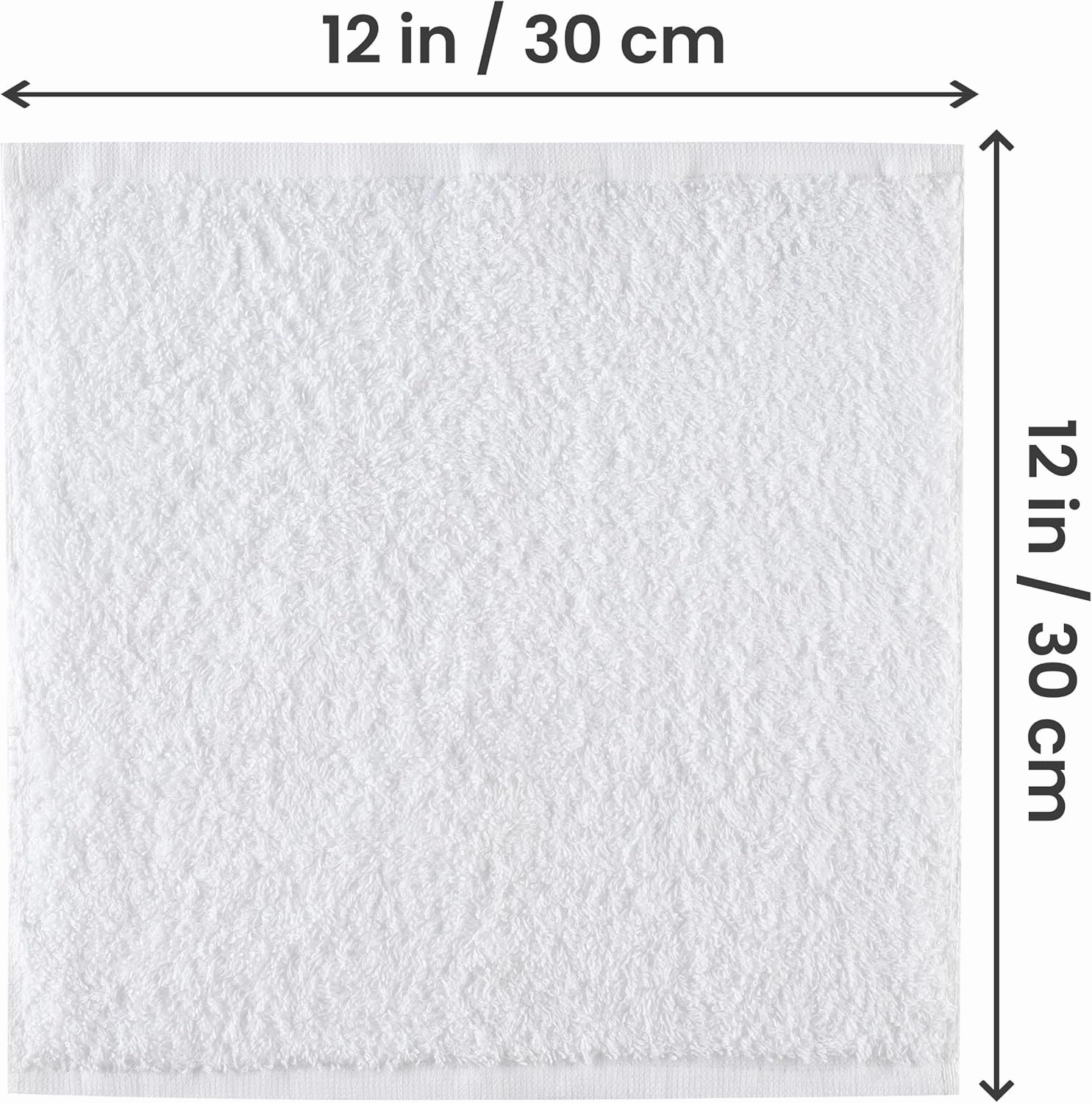 Utopia Towels 12 Pack Cotton Washcloths Set - 100% Ring Spun Cotton, Premium Quality Flannel Face Cloths, Highly Absorbent and Soft Feel Fingertip Towels (White)