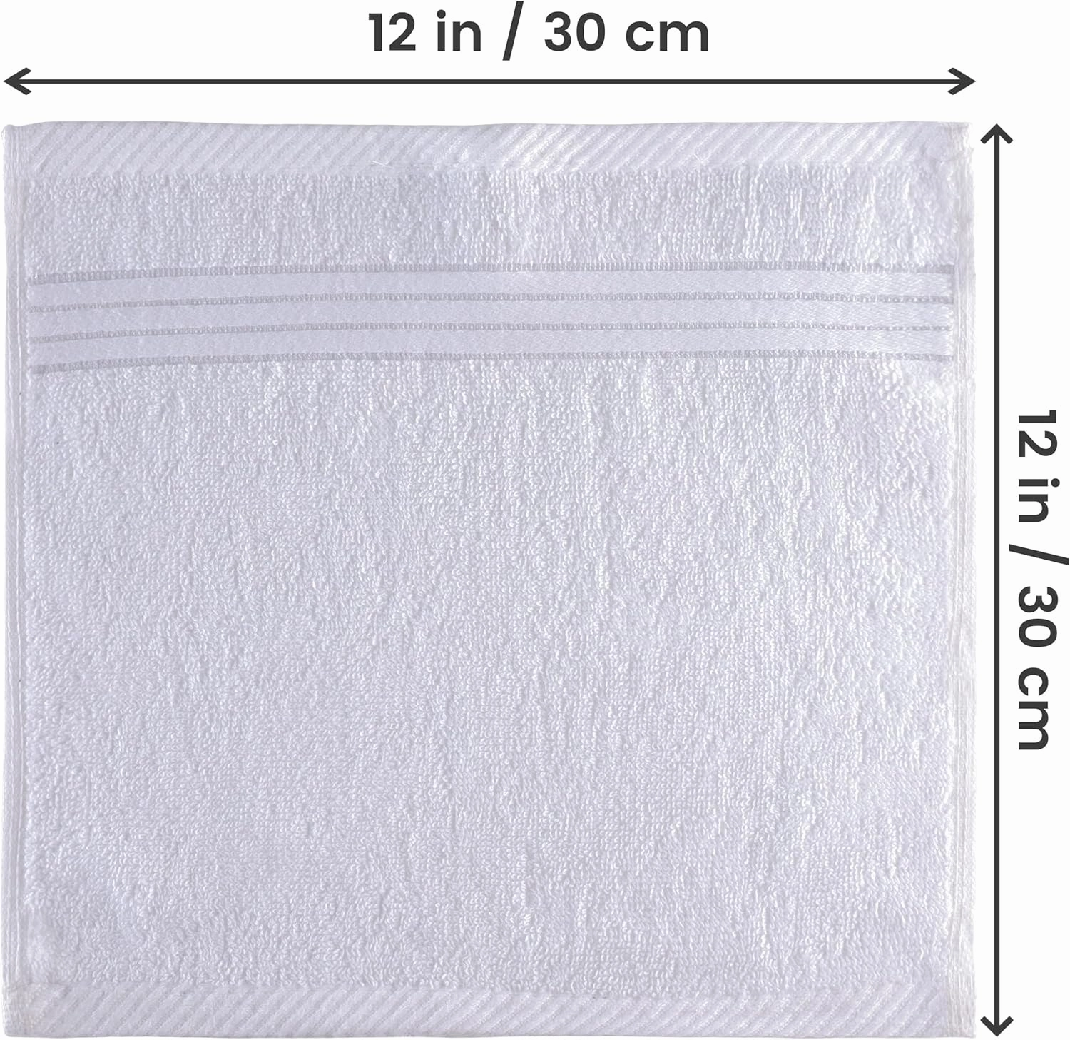 Utopia Towels 12 Pack Premium Wash Cloths Set, 12 by 12 Inches, 100% Cotton Ring Spun, Highly Absorbent and Soft Feel Washcloths for Bathroom, Spa, Gym, and Face, White
