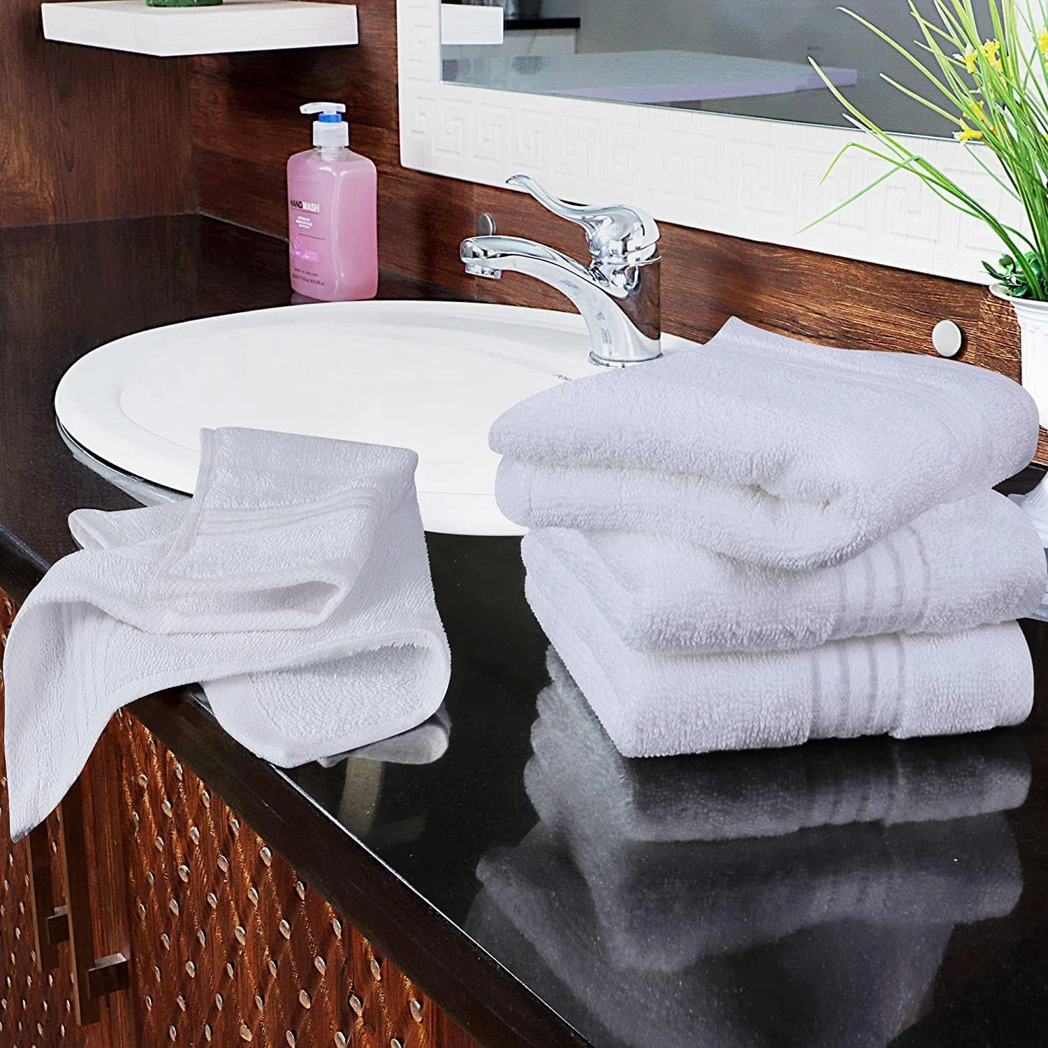 Utopia Towels 12 Pack Premium Wash Cloths Set, 12 by 12 Inches, 100% Cotton Ring Spun, Highly Absorbent and Soft Feel Washcloths for Bathroom, Spa, Gym, and Face, White