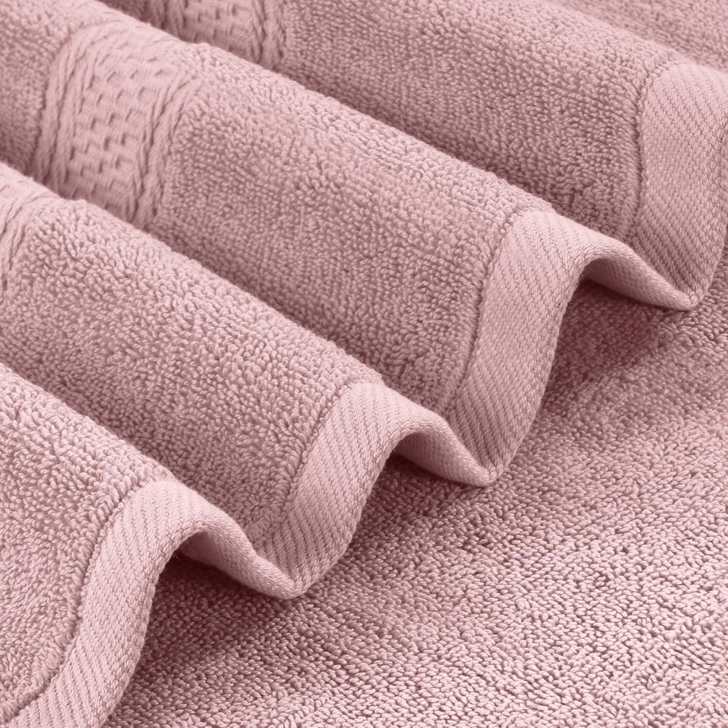 Utopia Towels 16 Pack Premium Bath Towels Set, (27 x 54 Inches) 100% Ring Spun Cotton 600GSM, Lightweight and Highly Absorbent Quick Drying Towels, Perfect for Daily Use (Dusty Pink)