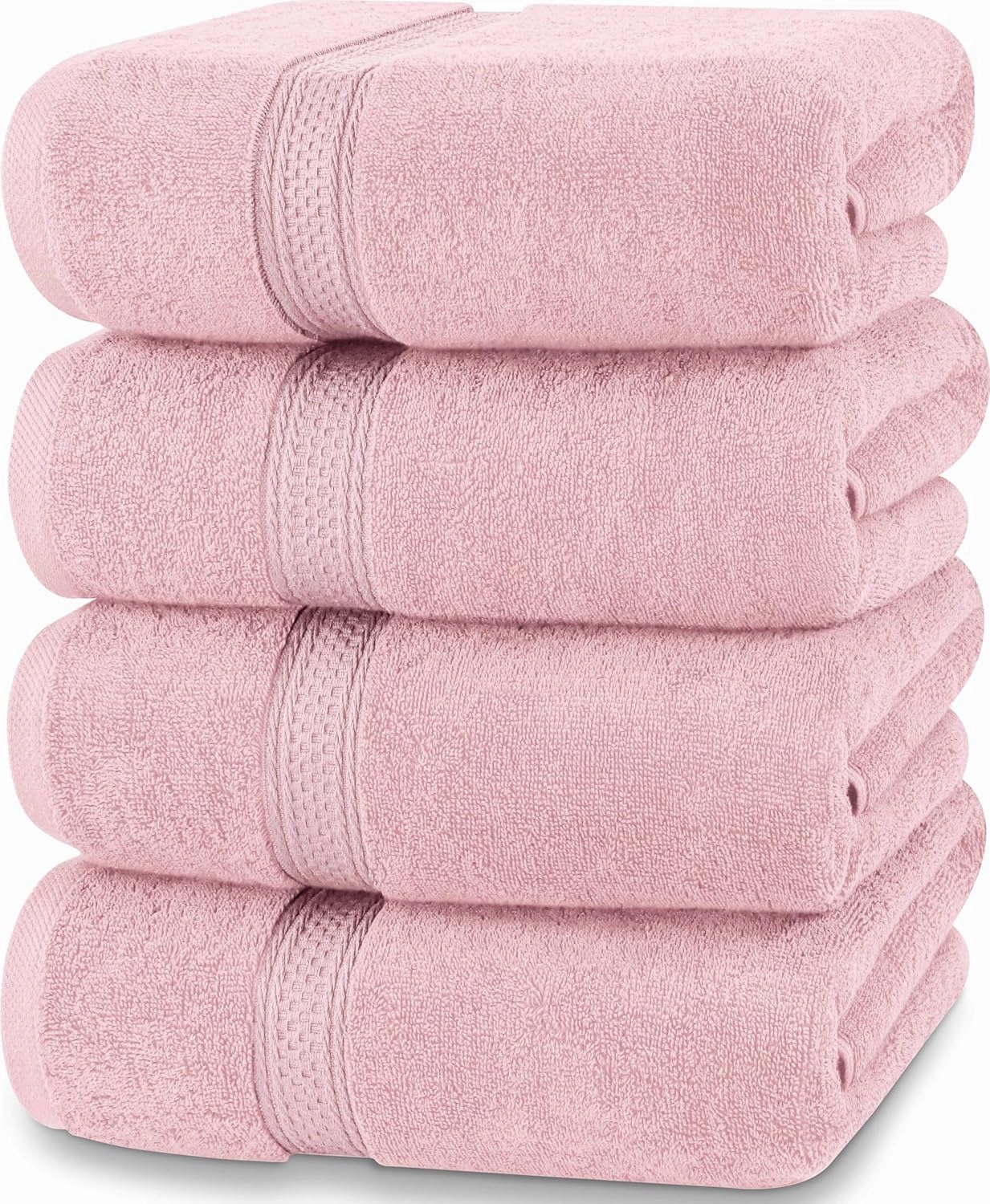 Utopia Towels 16 Pack Premium Bath Towels Set, (27 x 54 Inches) 100% Ring Spun Cotton 600GSM, Lightweight and Highly Absorbent Quick Drying Towels, Perfect for Daily Use (Dusty Pink)
