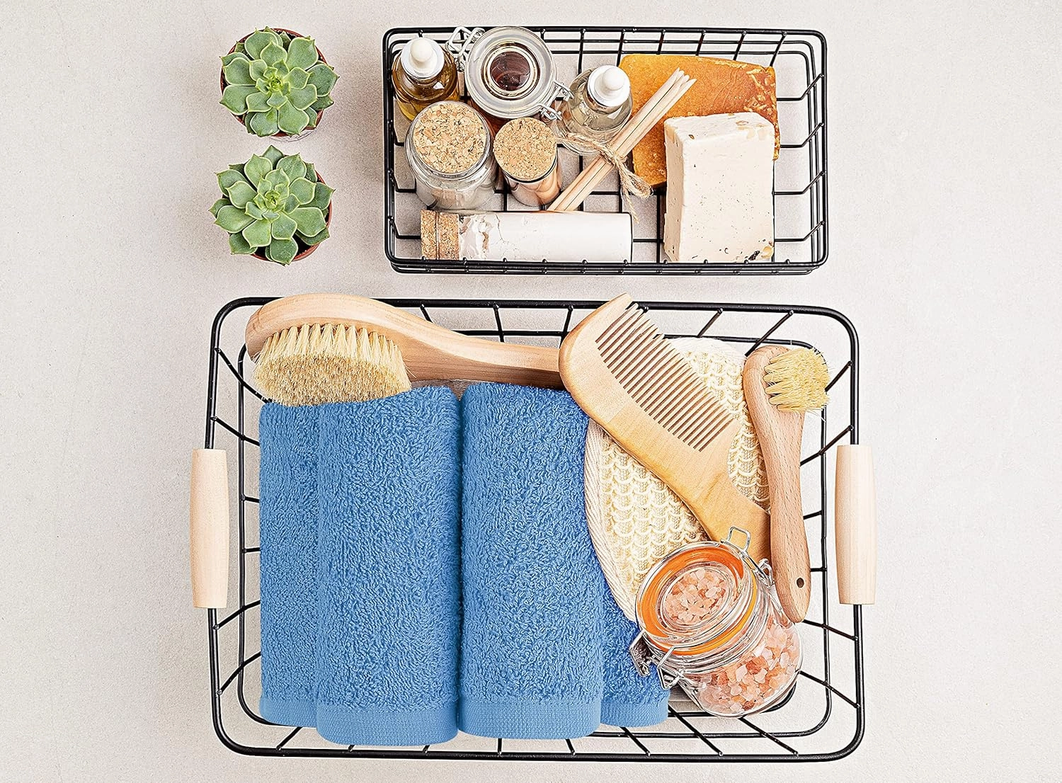 Utopia Towels 60 Pack Cotton Washcloths Set, 100% Ring Spun Cotton, Premium Flannel Face Cloths, Highly Absorbent and Soft Feel Fingertip Towels, Electric Blue