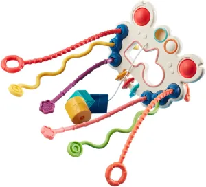 Vaguelly Sensory Pull String Toy for Toddlers Educational Stretching Toy for Boy Girl Grasping Skills and Color Recognition for Parent-boy Girl Interaction and Playtime