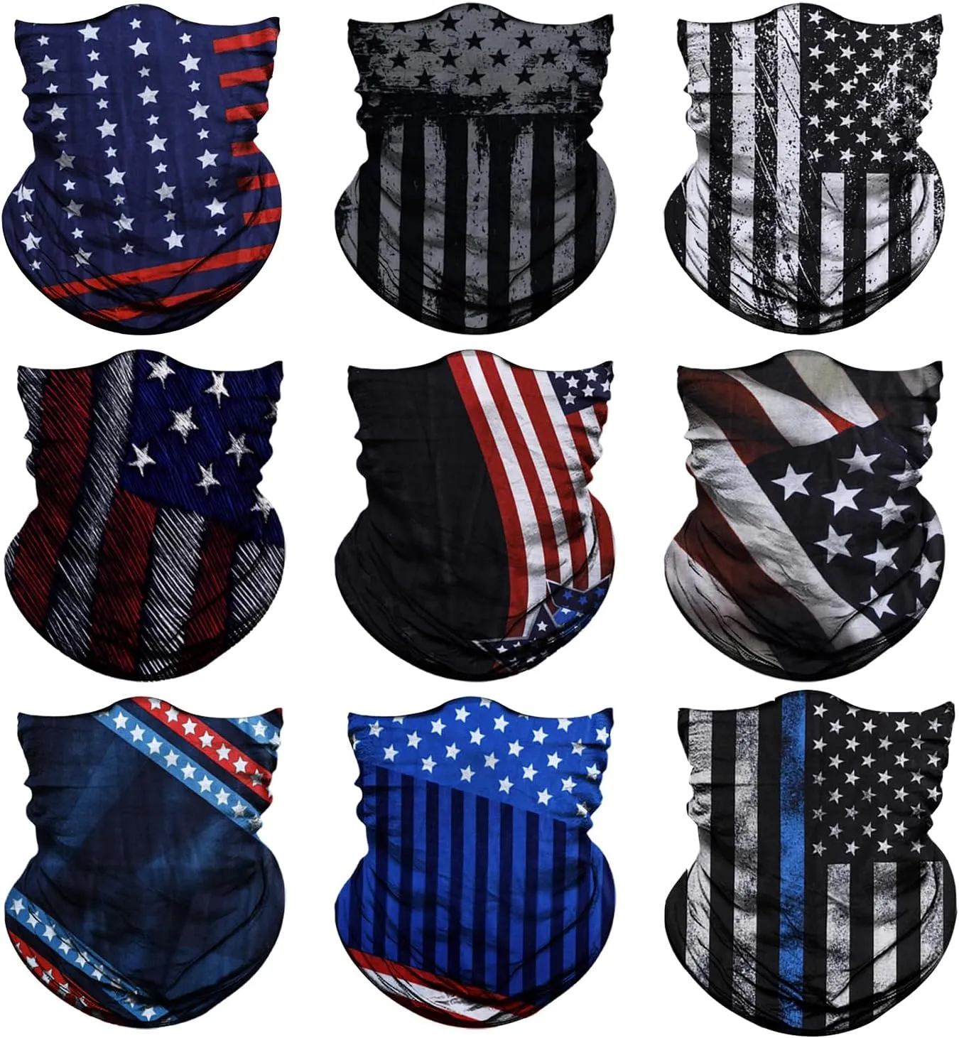 Venswell Neck Gaiter Face Mask Men Women,Seamless Bandana Rave Face Cover Scarf Mask,Balaclava,Headband, Head Wrap,Headwear