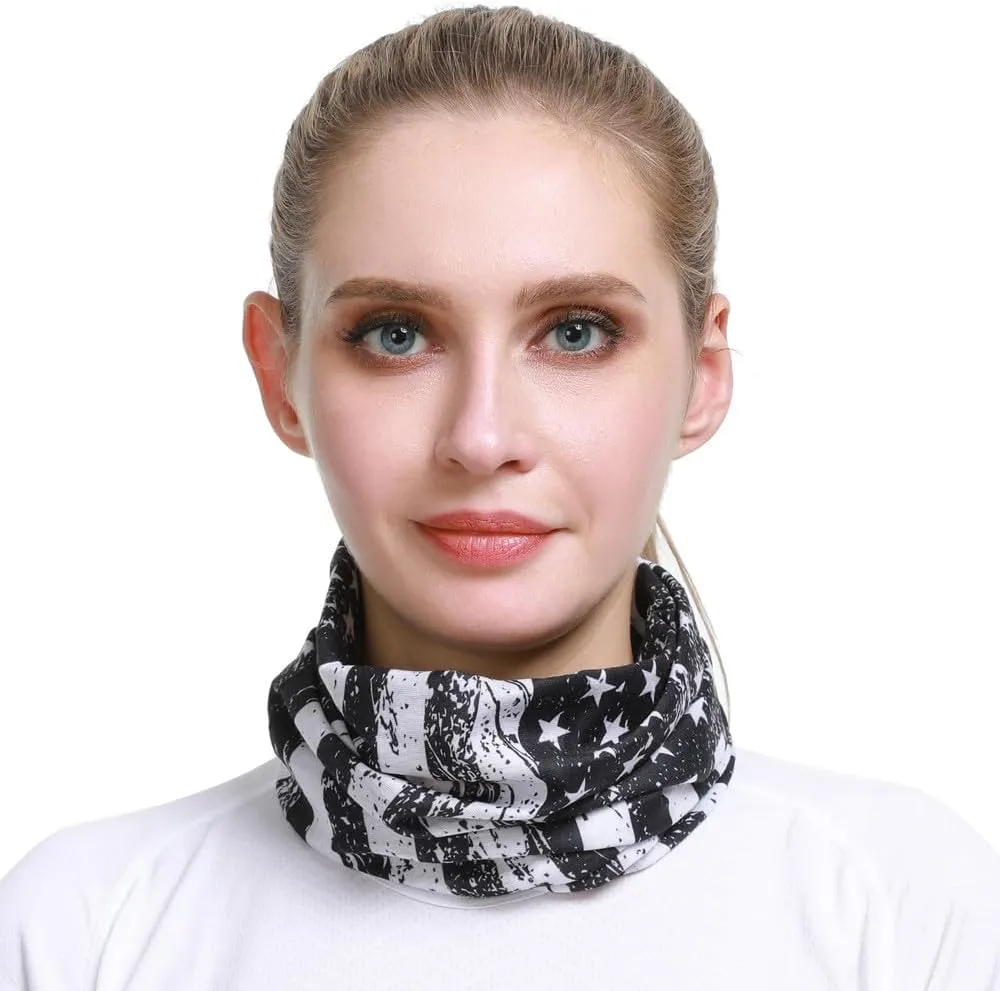 Venswell Neck Gaiter Face Mask Men Women,Seamless Bandana Rave Face Cover Scarf Mask,Balaclava,Headband, Head Wrap,Headwear