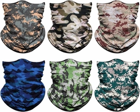 Venswell Neck Gaiter Face Mask Men Women,Seamless Bandana Rave Face Cover Scarf Mask,Balaclava,Headband, Head Wrap,Headwear