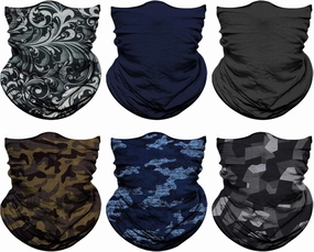 Venswell Neck Gaiter Face Mask Men Women,Seamless Bandana Rave Face Cover Scarf Mask,Balaclava,Headband, Head Wrap,Headwear