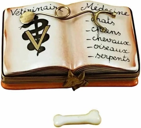 Veterinarian Book Limoges Box Figurine