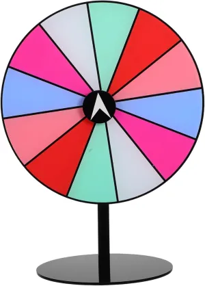 VICASKY Colorful Rotating Prize Wheel for Parties Vibrant DIY Spinning Game Turntable with Stable Base for Celebrations Interactive Fortune Board Game