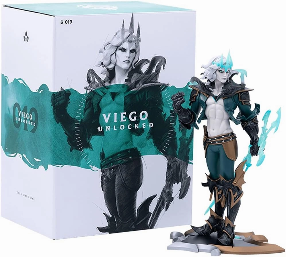 Viego Statue - League of Legends The Ruined King Collectible (11") - Dark Fantasy PVC Figure with Corrupted Blade, Epic Display for LOL Fans & Collector, Comes with Original Box and Verification Card