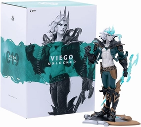 Viego Statue - League of Legends The Ruined King Collectible (11") - Dark Fantasy PVC Figure with Corrupted Blade, Epic Display for LOL Fans & Collector, Comes with Original Box and Verification Card