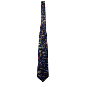 Vintage RM Sport Silk Necktie With Colorful Fishing Lures #5908
