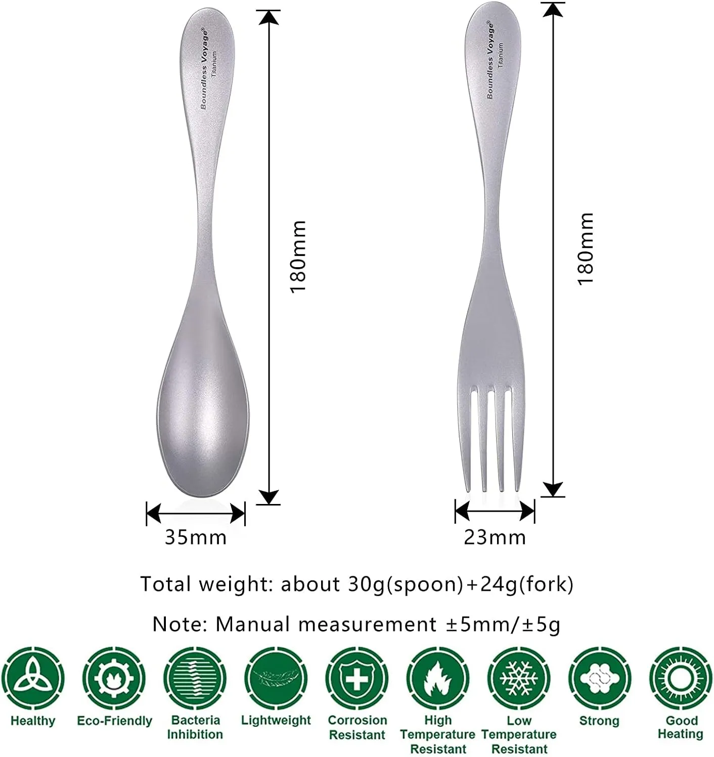 Voyage Tableware Camping Spoon Fork Chopsticks Set Ultralight Outdoor Flatware Cooking Utensils for Picnic Travel Hiking (Color : Ti1070t- Set)