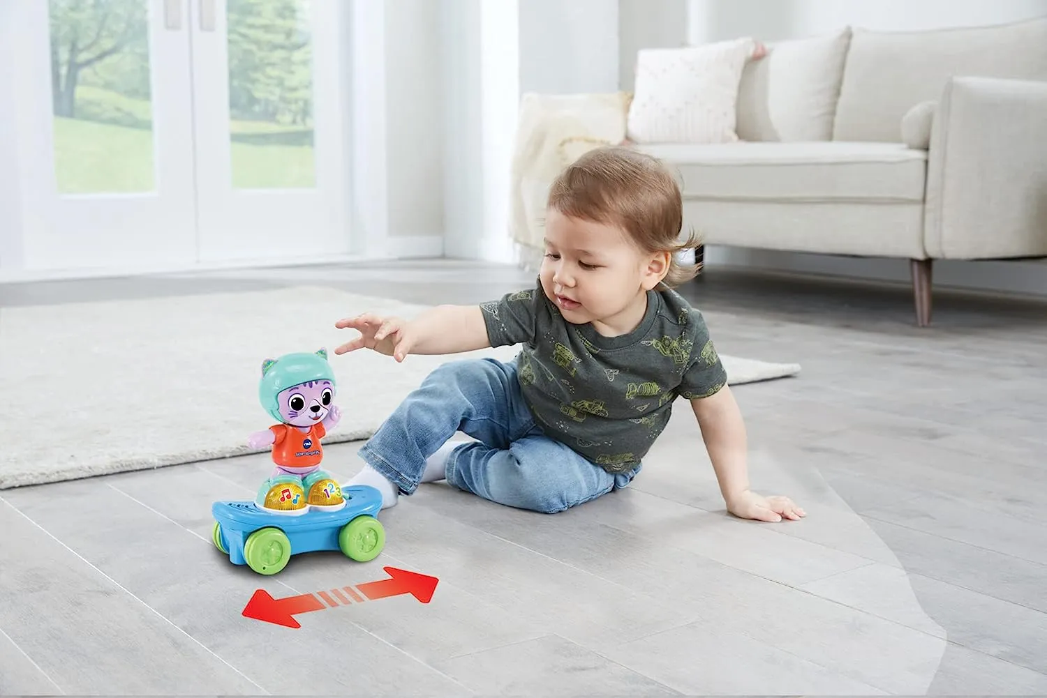 VTech Skate-Along Kitty - Interactive Baby Toy with Lights & Music
