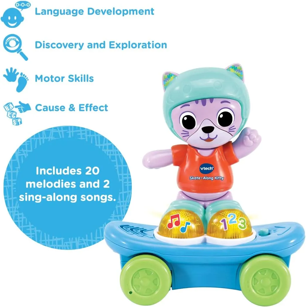 VTech Skate-Along Kitty - Interactive Baby Toy with Lights & Music