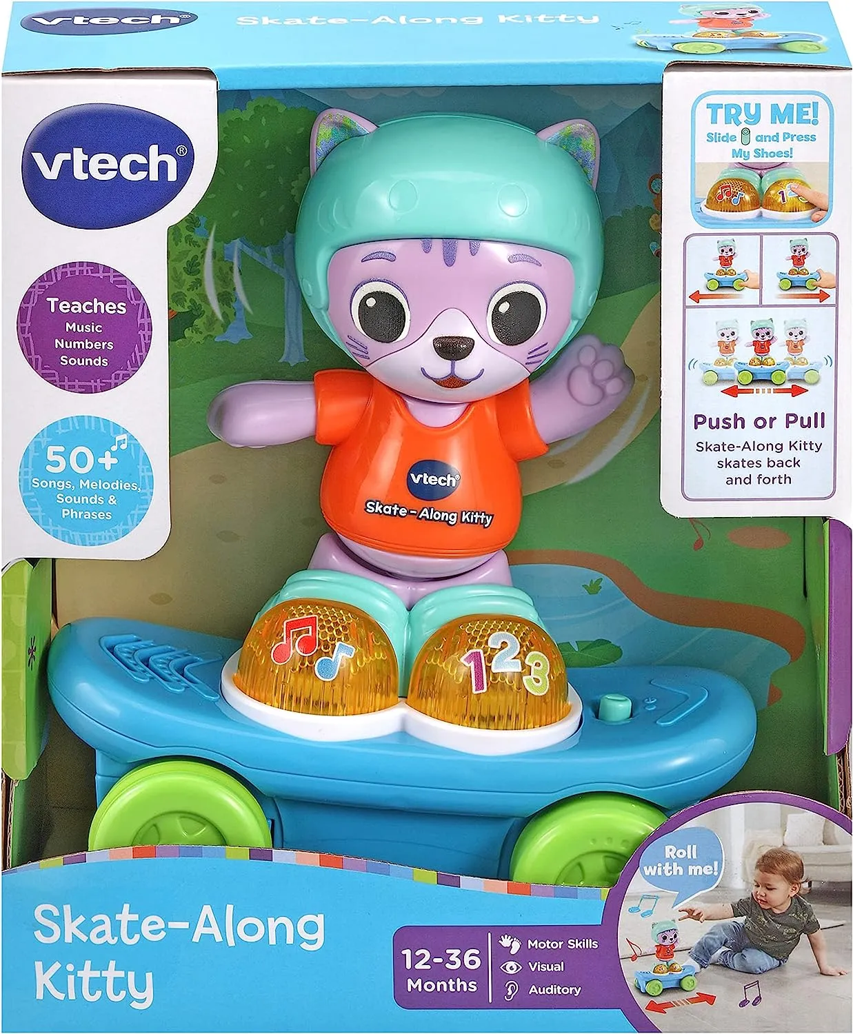 VTech Skate-Along Kitty - Interactive Baby Toy with Lights & Music