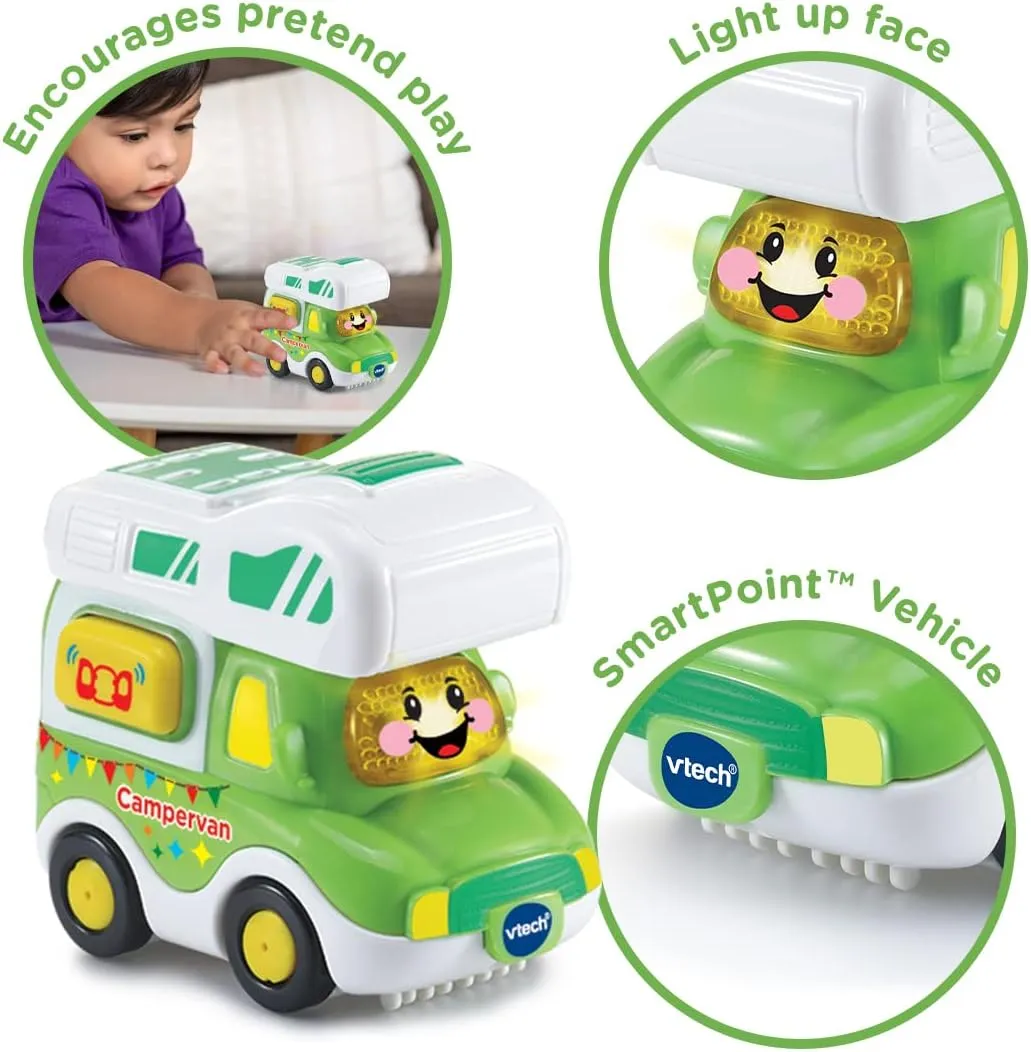 VTech Toot-Toot Drivers Campervan | Interactive Toddlers Toy for Pretend Play with Lights and Sounds | Suitable for Boys & Girls 12 Months, 2, 3, 4   Years, English Version, 5.6 x 9 x 8.1 cm
