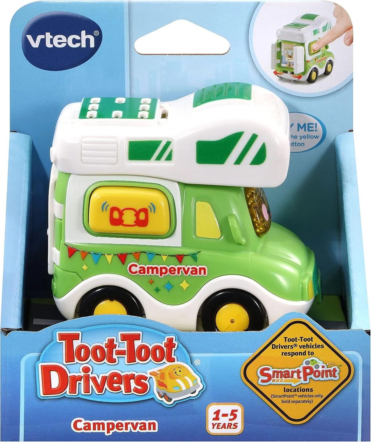 VTech Toot-Toot Drivers Campervan | Interactive Toddlers Toy for Pretend Play with Lights and Sounds | Suitable for Boys & Girls 12 Months, 2, 3, 4   Years, English Version, 5.6 x 9 x 8.1 cm